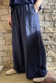 Basso Shirring Wide Leg Pant Navy